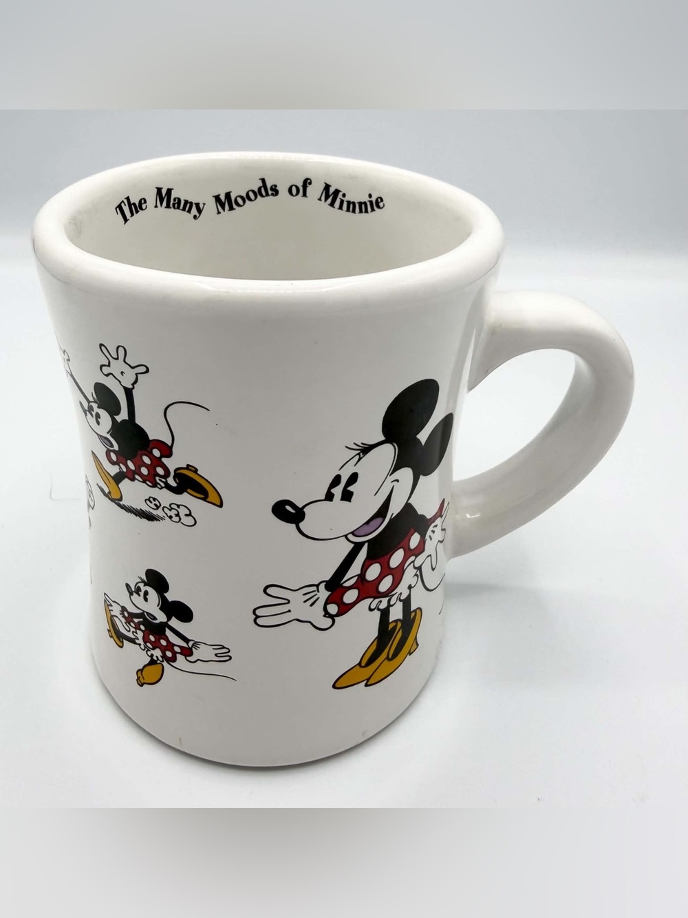 Vintage Disney Store Retired The Many Moods Of Minnie Mouse Large Coffee Mug Cup
